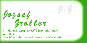 jozsef groller business card